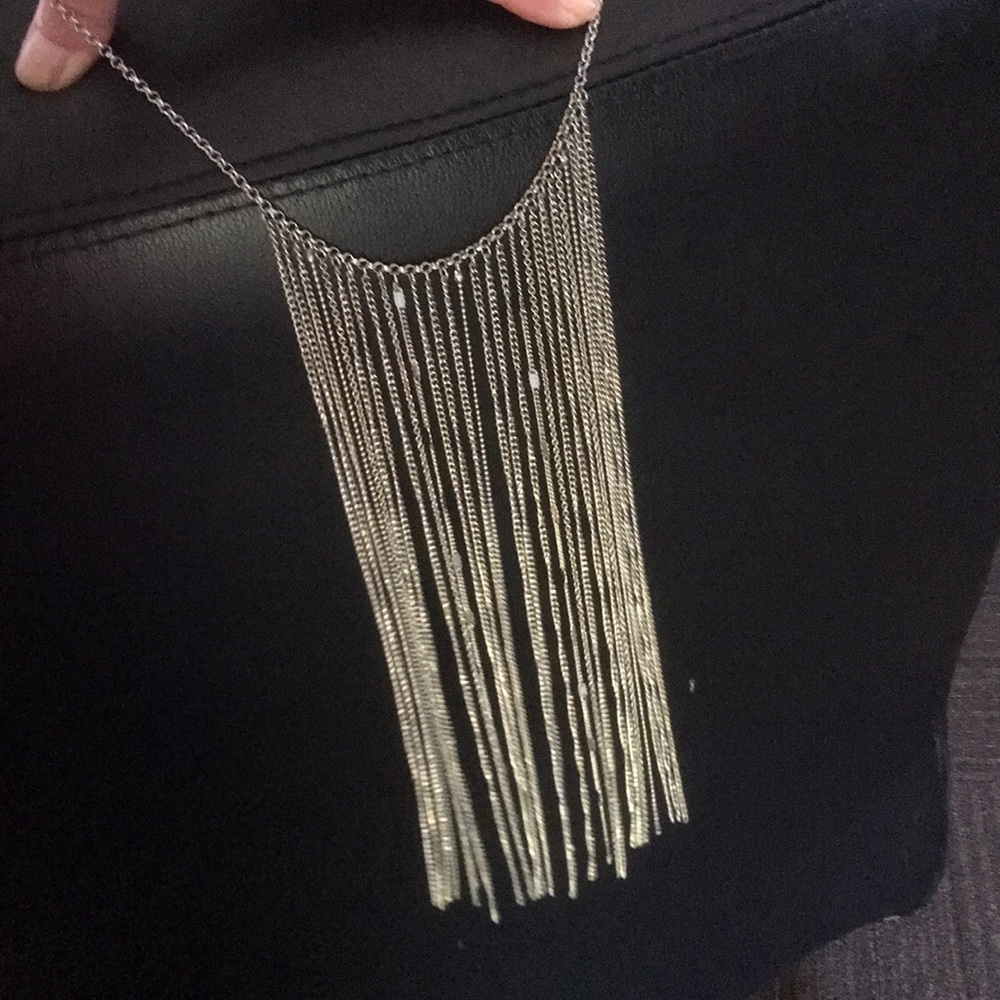 Silver Boho necklace.